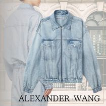 【人気】ALEXANDER WANG デニムプリント ボンバージャケット