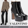 VALENTINO ショートブーツ・ブーティ 【VALENTINO】ロゴ ショートブーツ　送料関税込み