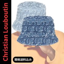 関税送料無料 Christian Louboutin Bobino デニムバケットハット