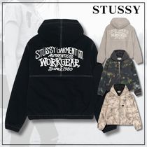 【STUSSY】ワークジャケット ☆コントラストステッチ ☆カモフラ