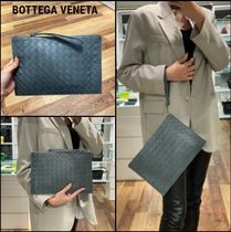 【BOTTEGA VENETA】イントレチャート レザー クラッチ バッグ