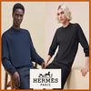 HERMES ニット・セーター 【普段着に☆人気】HERMES　ラウンドネックセーター