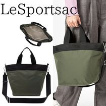 ■LeSportsac■BUCKET TOTE ダークオリーブグリーン/ブラック