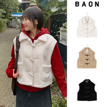 【BAON】Mavani Fleece Toggle Collar Vest