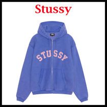 人気 ☆STUSSY☆ FADED GRAPHIC ZIP HOODIE PURPLE