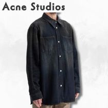 関税送料込【ACNE STUDIOS】ユニセックス デニムシャツ ブルー