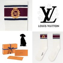 直営品《LOUIS VUITTON》ユニセックス ソックス LV クレスト