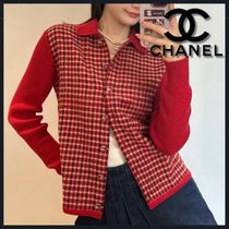 GD着用◆チェックが可愛い◆CHANEL カーディガン