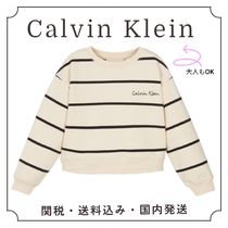 国内発送関税込み Calvin Klein ストライプスウェットシャツ