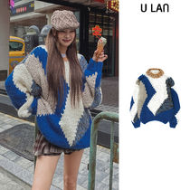 【U LAN】[handmade] Below hand balloon fit knit