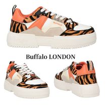 関税送料込【Buffalo LONDON】ロゴ タイガー柄 スニーカー