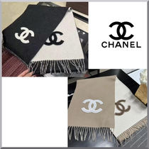 《シンプルでかわいい♡2色展開》CHANEL CCマーク マフラー