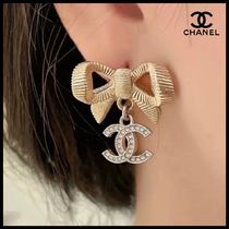 【大人気♪】CHANEL CCxゴールドリボン アクセサリー ピアス