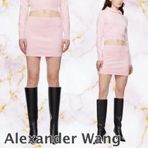 【Alexander Wang】ピンク エンボスロゴ ミニスカート