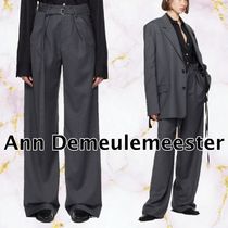 【ANN DEMEULEMEESTER】グレー Linna High-Comfort トラウザーズ