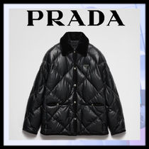 注目の新作♪【PRADA】キルトナッパレザー キャバンジャケット