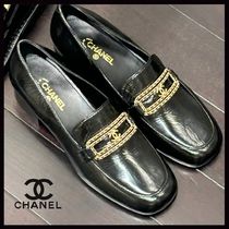 【ゴールドロゴがゴージャス♪】CHANEL ローファー