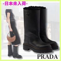 【直営店】PRADA レザーとシープスキンのブーツ