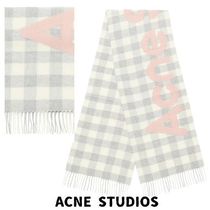 【Acne Studios】ロゴ ディテール チェック スカーフ