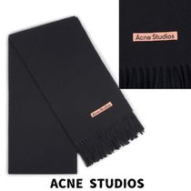 【Acne Studios】ロゴ パッチ フリンジ マフラー