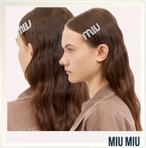 キラキラ輝く【Miu Miu】クリスタルヘアクリップ