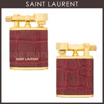 SAINT LAURENT◆ツボタパールコラボ　ライター◆クロコレザー