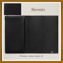 【HERMES】人気 ブラック ☆ 上質レザー Eazip A5 ノートカバー