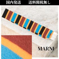 MARNI★ストライプ フリンジニットスカーフ