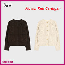 [24FW新]★シヌーン★Flower Knit Cardigan★ニットカーディガン