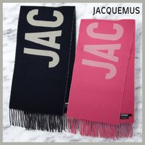 【JACQUEMUS】ジャックムス フリンジ ロゴ ウール マフラー