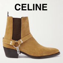 CELINE スエード チェルシーブーツ サイドゴアブーツ チェーン