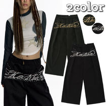 Kashiko★韓国★人気★Embroidered Pintuck Wide Pants 2色