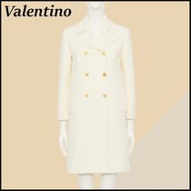 Valentino Outlet レディース ピーコート トワルイコノグラフ 白