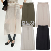 [MONOHA] / ☆ 24FW Kid mohair wrap skirt  / 4 colors