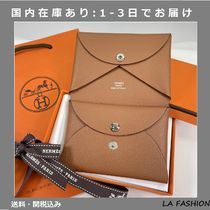 即お届け Hermes Calvi カルヴィデュオ カードホルダー ゴールド