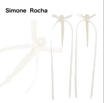 【Simone Rocha】ボウリボンドリップ ピアス ホワイト