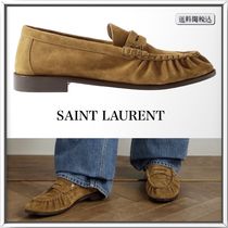 SAINT LAURENT Le Loafer ロゴ スエード ペニー ローファー 人気