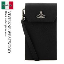 Vivienne Westwood Black Leather Phone Case