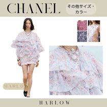 CHANEL CC ロゴ 長袖 ブラウス シャツ 直営店 ランウェイ 魚 白