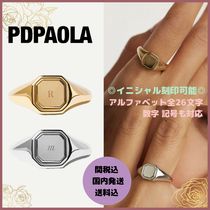 【PDPAOLA】カスタマイズ刻印OK オクテット イニシャルリング