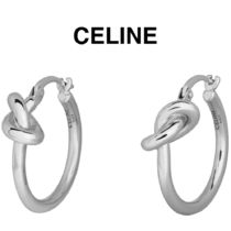 CELINE ノット スモールフープ ピアス ロゴ