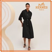 《洗練されたデザイン＊》HERMES 　シャツドレス