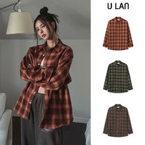 【U LAN】Colty loose fit check shirt