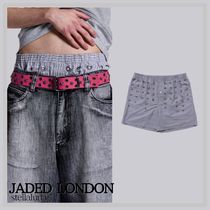 送関込 JADED LONDON チェック パンクチャー スタッズ ボクサー