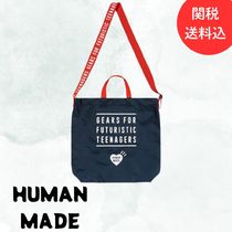 関税送料込【HUMAN MADE】ショルダートートバッグ☆ネイビー