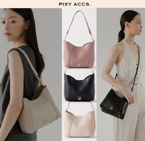 PIXY ACCS. インナーバッグ付き 2way バケット ショルダーバッグ