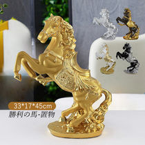 置物 馬の像 細工景品 財招 開運 縁起物 風水アイテム 装飾品 馬