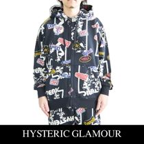 新作【HYSTERIC GLAMOUR】4GIRLS pattern hoodie / black