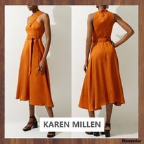 【KAREN MILLEN】リネン ホルターネック ミディドレス(送料込み)