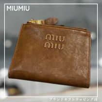 ショッパー付ラッピング 国内買付 miumiu　ナッパ レザー 財布